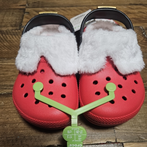 CROCS Other - Crocs Toddler Classic Lined Santa Clogs: RED: NEW WITH TAGS: TODDLER SIZE 10